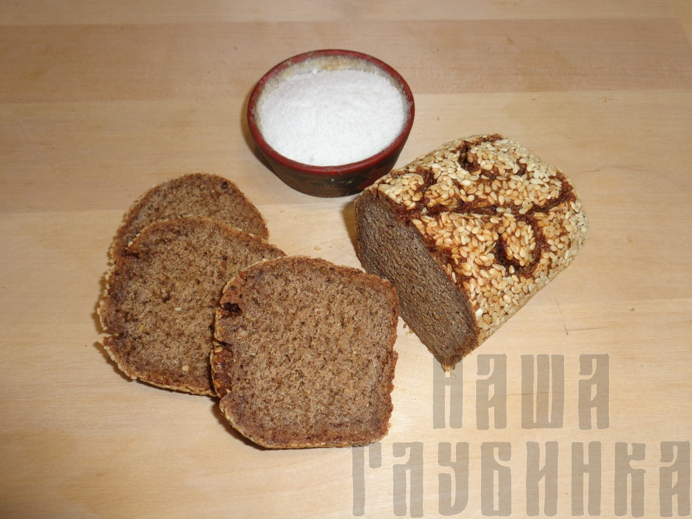 100% ржаной хлеб в кунжутных семечках