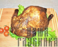 Курица домашняя копченая